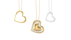 PN90212- Jewelry CAD Design -Pendants, Heart Collection, Light Weight Collection