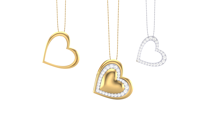 PN90212- Jewelry CAD Design -Pendants, Heart Collection, Light Weight Collection