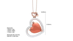 PN90217- Jewelry CAD Design -Pendants, Heart Collection, Light Weight Collection
