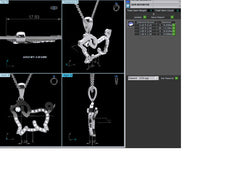 PN91357- Jewelry CAD Design -Pendants, Heart Collection, Light Weight Collection
