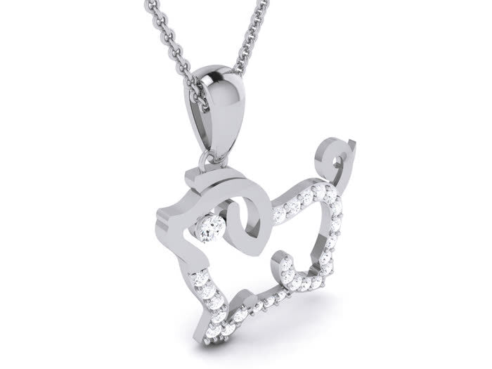 PN91357- Jewelry CAD Design -Pendants, Heart Collection, Light Weight Collection