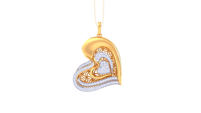PN90569- Jewelry CAD Design -Pendants, Heart Collection