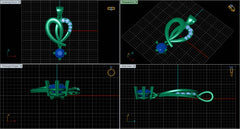 PN90883- Jewelry CAD Design -Pendants, Heart Collection