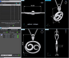 PN91366- Jewelry CAD Design -Pendants, Light Weight Collection