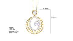 PN90320- Jewelry CAD Design -Pendants, Pearl Collection, Light Weight Collection