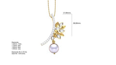 PN90321- Jewelry CAD Design -Pendants, Pearl Collection, Light Weight Collection