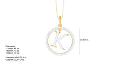 PN91442- Jewelry CAD Design -Pendants, Unisex Pendants, Alphabet Pendants, Light Weight Collection