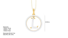 PN91443- Jewelry CAD Design -Pendants, Unisex Pendants, Alphabet Pendants, Light Weight Collection