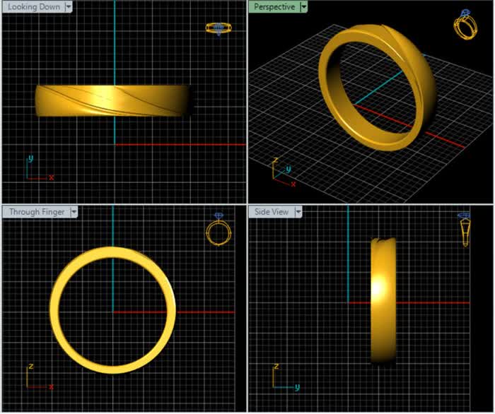 LR92340- Jewelry CAD Design -Rings, Band Rings, Stackable Rings