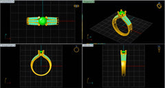 LR92119- Jewelry CAD Design -Rings, Engagement Rings, Solitaire Rings