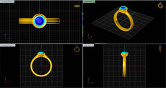 LR92122- Jewelry CAD Design -Rings, Engagement Rings, Solitaire Rings