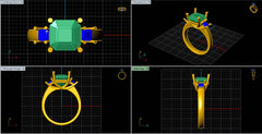 LR92158- Jewelry CAD Design -Rings, Engagement Rings, Solitaire Rings