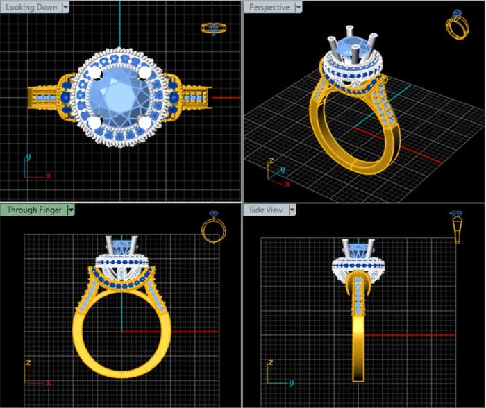 LR92295- Jewelry CAD Design -Rings, Engagement Rings, Solitaire Rings