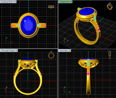 LR92365- Jewelry CAD Design -Rings, Engagement Rings, Solitaire Rings
