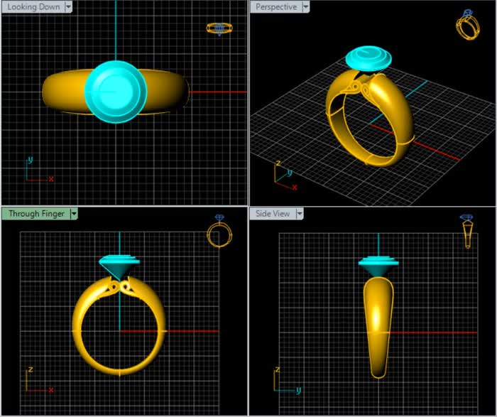 LR92400- Jewelry CAD Design -Rings, Engagement Rings, Solitaire Rings