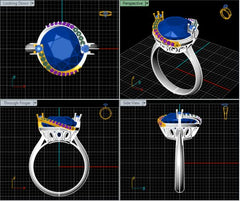 LR92491- Jewelry CAD Design -Rings, Engagement Rings, Solitaire Rings