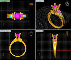 LR92498- Jewelry CAD Design -Rings, Engagement Rings, Solitaire Rings
