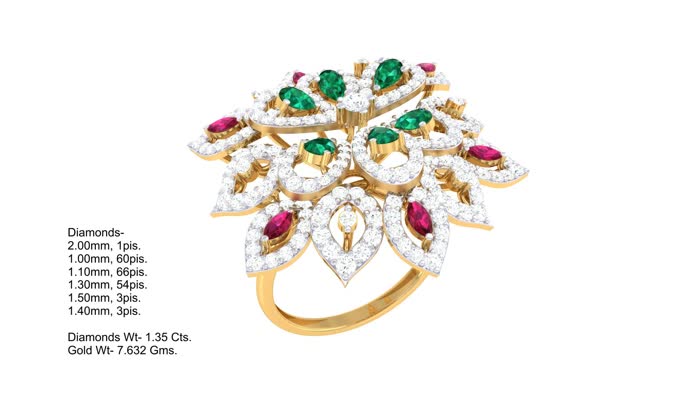 LR90761- Jewelry CAD Design -Rings, Fancy Collection, Fancy Diamond Collection, Color Stone Collection