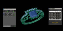 LR91842- Jewelry CAD Design -Rings, Fancy Collection, Fancy Diamond Collection, Light Weight Collection