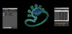 LR91843- Jewelry CAD Design -Rings, Fancy Collection, Fancy Diamond Collection, Light Weight Collection