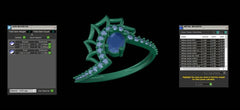 LR91850- Jewelry CAD Design -Rings, Fancy Collection, Fancy Diamond Collection, Light Weight Collection