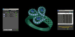 LR91867- Jewelry CAD Design -Rings, Fancy Collection, Fancy Diamond Collection, Light Weight Collection