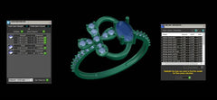 LR91868- Jewelry CAD Design -Rings, Fancy Collection, Fancy Diamond Collection, Light Weight Collection