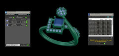 LR91874- Jewelry CAD Design -Rings, Fancy Collection, Fancy Diamond Collection, Light Weight Collection