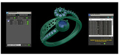 LR91877- Jewelry CAD Design -Rings, Fancy Collection, Fancy Diamond Collection, Light Weight Collection