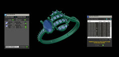 LR91885- Jewelry CAD Design -Rings, Fancy Collection, Fancy Diamond Collection, Light Weight Collection