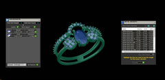 LR91886- Jewelry CAD Design -Rings, Fancy Collection, Fancy Diamond Collection, Light Weight Collection