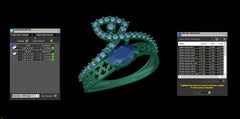 LR91895- Jewelry CAD Design -Rings, Fancy Collection, Fancy Diamond Collection, Light Weight Collection