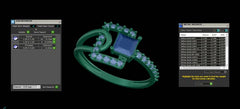 LR91897- Jewelry CAD Design -Rings, Fancy Collection, Fancy Diamond Collection, Light Weight Collection