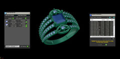 LR91901- Jewelry CAD Design -Rings, Fancy Collection, Fancy Diamond Collection, Light Weight Collection