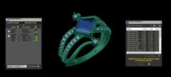 LR91905- Jewelry CAD Design -Rings, Fancy Collection, Fancy Diamond Collection, Light Weight Collection