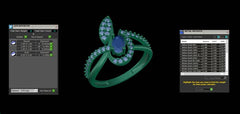 LR91908- Jewelry CAD Design -Rings, Fancy Collection, Fancy Diamond Collection, Light Weight Collection