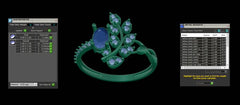 LR91909- Jewelry CAD Design -Rings, Fancy Collection, Fancy Diamond Collection, Light Weight Collection