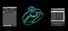 LR91912- Jewelry CAD Design -Rings, Fancy Collection, Fancy Diamond Collection, Light Weight Collection