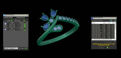 LR91913- Jewelry CAD Design -Rings, Fancy Collection, Fancy Diamond Collection, Light Weight Collection