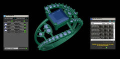 LR91914- Jewelry CAD Design -Rings, Fancy Collection, Fancy Diamond Collection, Light Weight Collection