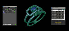 LR91916- Jewelry CAD Design -Rings, Fancy Collection, Fancy Diamond Collection, Light Weight Collection