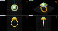 LR92118- Jewelry CAD Design -Rings, Fancy Collection, Gemstone Collection