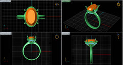 LR92228- Jewelry CAD Design -Rings, Fancy Collection, Gemstone Collection