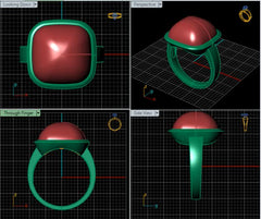 LR92314- Jewelry CAD Design -Rings, Fancy Collection, Gemstone Collection