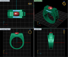 LR92355- Jewelry CAD Design -Rings, Fancy Collection, Gemstone Collection