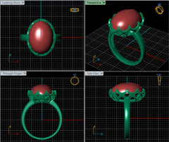 LR92357- Jewelry CAD Design -Rings, Fancy Collection, Gemstone Collection