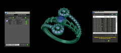 LR91845- Jewelry CAD Design -Rings, Fancy Collection, Light Weight Collection