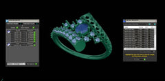 LR91847- Jewelry CAD Design -Rings, Fancy Collection, Light Weight Collection