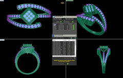 LR90387- Jewelry CAD Design -Rings, Fancy Collection