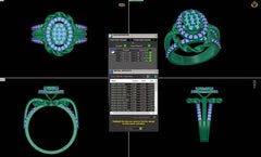 LR90389- Jewelry CAD Design -Rings, Fancy Collection